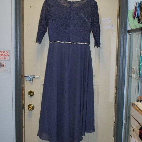 JJ's House Mother of the Bride Dress 3/4 Sleeve Knee Length 12 NWT - Picture 3 of 5